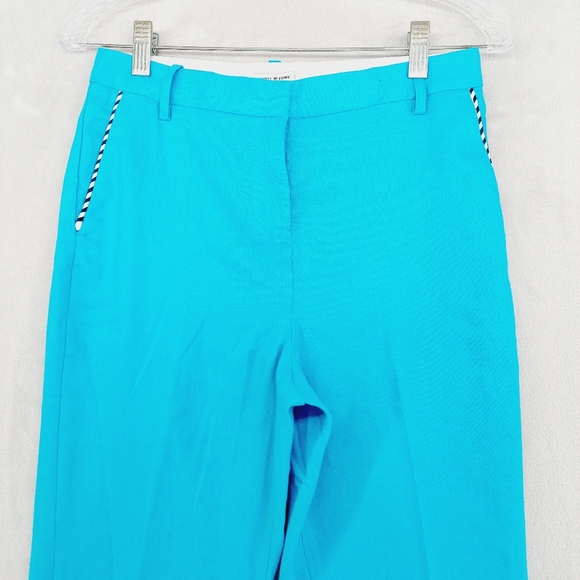 New COURT & ROWE Clean Finish Linen Blend Trousers In Caspian Blue P4724 - Picture 4 of 9